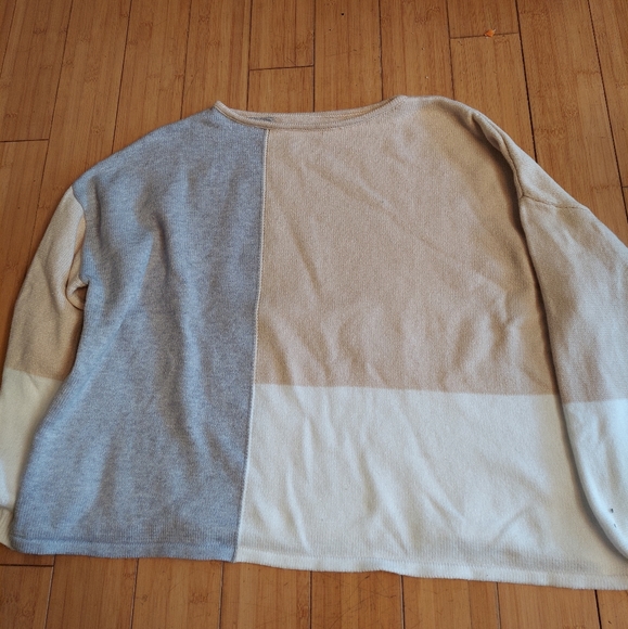 Coastal granny color block raglan sleeve sweater  xl - Picture 3 of 4